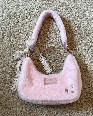 Sanrio My Melody Pink Fuzzy Purse thumbnail 1