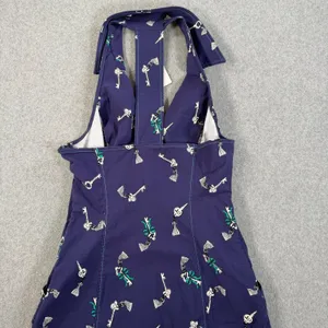 Maeve The Amelia Collared Mini Dress Size Medium Navy Blue Key Button Front New thumbnail 10