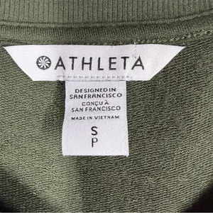 Athleta Green Sunrise‎ V Neck Sweatshirt thumbnail 3