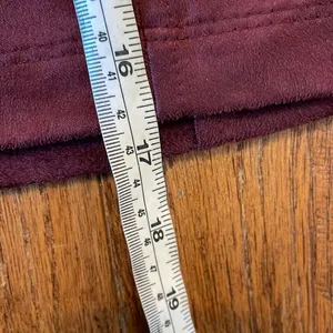 Old Navy Burgundy faux suede pocket front mini skirt 8 thumbnail 5