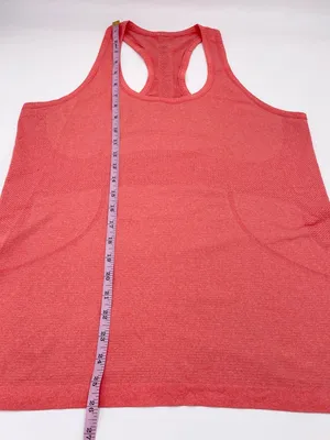 Lululemon Swiftly Tech Racerback Tank Top Size 12 Heathered Orange Coral Running thumbnail 13