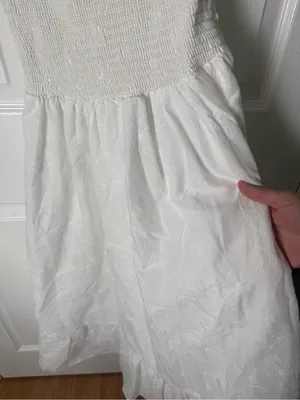 Reformation Laurine Dress in Ivory XS thumbnail 3