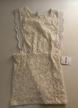 Free People White Lace Top thumbnail 1