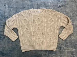 Princess Polly Anaya Beige Oversized Cable Knit Sweater Women's XS / S thumbnail 1