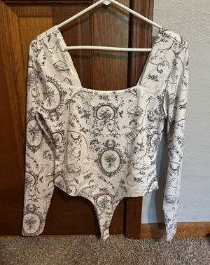 Francesca's Bodysuit White thumbnail 1