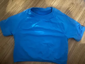 Medium blue cropped shirt thumbnail 1