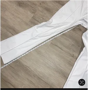 Venti 6 pleather high waist wide leg white pants S thumbnail 7