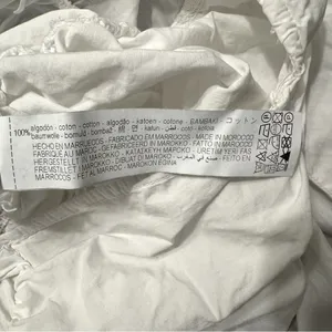 Zara White Poplin Ruched Smocked Balloon Sleeve Crop Top thumbnail 8