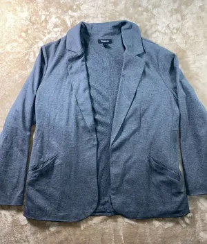 torrid Charcoal Gray Open-Front Blazer Cardigan thumbnail 1