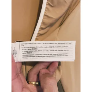 Abercrombie & Fitch Ruched Keyhole Top Small Brown Tan Minimal Quiet Luxury thumbnail 4