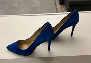 Nine West Blue Suede Heels-sold at Nordstrom-8 1/2 M thumbnail 6