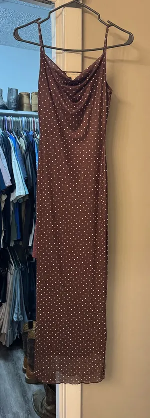 Poka dot dress Brown Size XS thumbnail 1