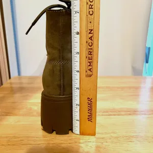 MIA Terrie Lace Up Combat Boot Olive Green Women’s 7.5 Chunky Heel Ankle Boot thumbnail 11