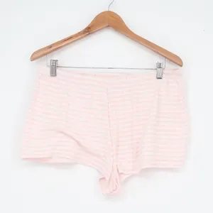 Dearfoams Womens XL Pajama Set Pink White Striped Smile Graphic Tee and Shorts thumbnail 5