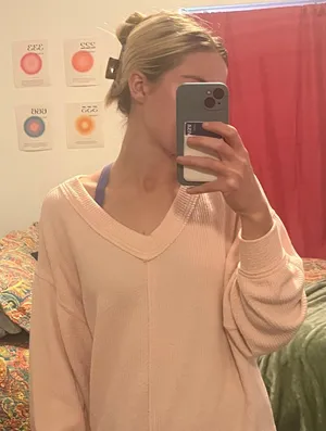 Aerie Light Pink Sweater thumbnail 4