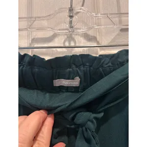 Maurices Dark Green Paperbag Waist‎ Shorts Women 16W Rayon Tie Pocket Resortwear thumbnail 5