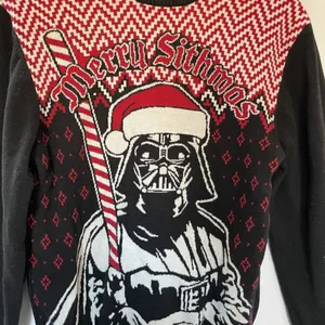 Star Wars‎ black and red darth vader merry sithmas sweater christmas women's M thumbnail 2