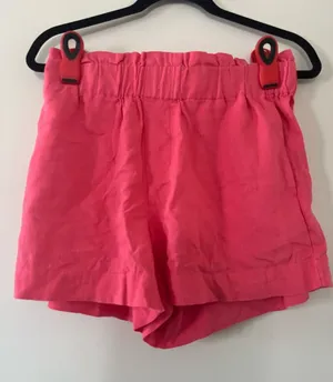 A New Day Pink Linen Blend Pull On Shorts Small Coastal Euro Summer Resort thumbnail 1