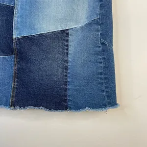 Driftwood Anthro Saydi Patchwork Denim Jean Boho Retro A line skirt womens 26 4 thumbnail 9
