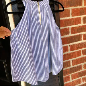 Altar'd State Striped Linen Top Blouse M thumbnail 5