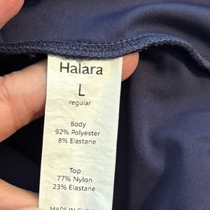Halara Size L Breezeful High Waisted High Low Ruffle 2 in 1 Skirt Patriot Blue thumbnail 5