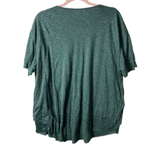 Wishlist green linen t-shirt women’s size‎ m/l thumbnail 2