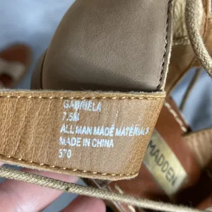 Steve Madden Gabriela Lace Up Gladiator Suede Sandal Taupe Size 7.5 thumbnail 8