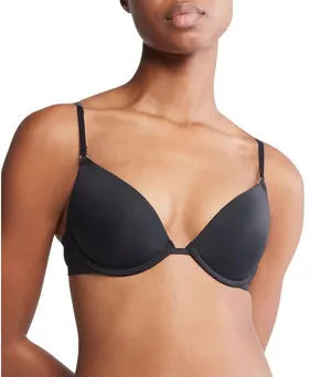 NWT Calvin Klein Womens Sculpt Push-up Plunge Bra QF7291 QF7291 Black 34DD thumbnail 1