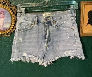 AGOLDE Parker High Rise Shorts Sz 23 thumbnail 1