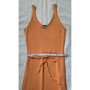 Vici Caliana Tassel Cover-Up Maxi Dress Size L Orange Boho Style Sleeveless EUC thumbnail 10