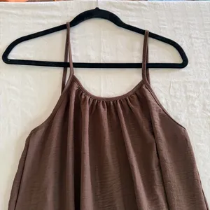 Women's Brown Open Back Thin Strap Dress Size Large #260467 thumbnail 2