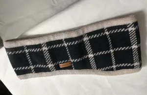 A40. Coach Wool CottonPlaid Knit Ear Warmer thumbnail 1