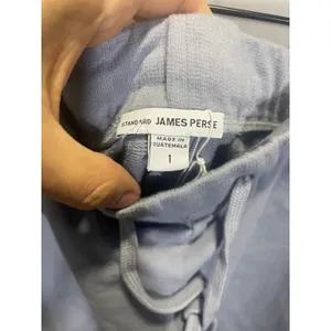 James Perse Shorts Womens 1 Blue French Terry Raw Hem Loungewear Casual Athleisu thumbnail 3