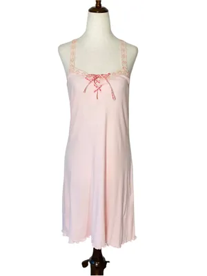 NWT VINTAGE KATHY JUBEL Pointelle Lettuce Edge Nightie thumbnail 2