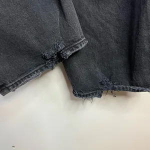 Abercrombie Fitch 90s Straight Ultra High Rise Distressed Black Jeans 35 20 new thumbnail 9