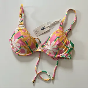 Kenny Flowers Pink and Green Floral Bikini thumbnail 4