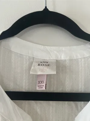 Knox Rose White 100% Cotton Eyelet Short Sleeve Mini Dress XXL Cottagecore thumbnail 2