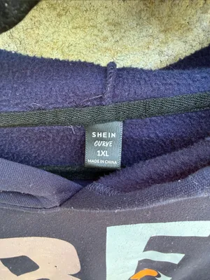 SHEIN Navy Graphic Pullover Hoodie thumbnail 4
