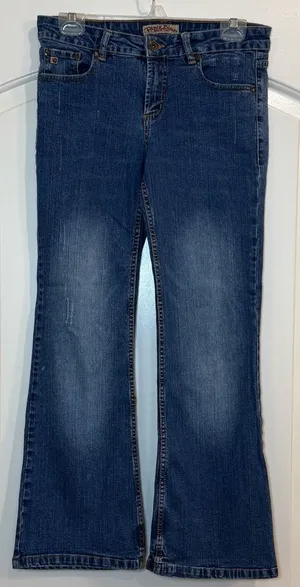Vintage Paris Blues Bell Bottom Denim Jeans Size 7 thumbnail 1