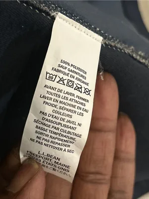 Vintage L.L. Bean Cream Hooded Sherpa Jacket with Navy Lining thumbnail 10