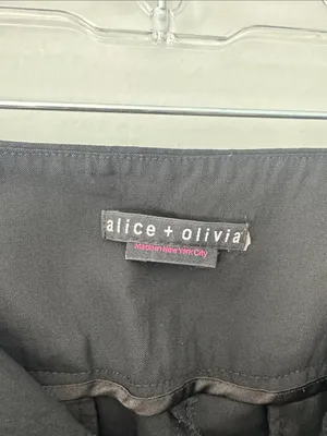 Alice + Olivia Women's Work Trousers Black Wide-Leg Size 8 Based on Measurements thumbnail 3