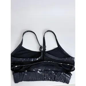 Varley Black Marble Print Sports Bra Strappy Racerback Workout‎ Gym Athleisure thumbnail 4