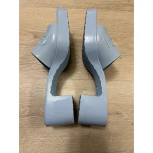 Gucci Jelly Mules Rubber Slides Chunky Blue Y2K Size 38 Resort Beach Luxury thumbnail 2