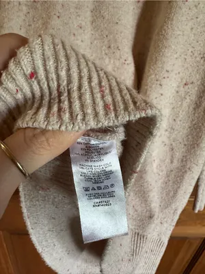 LOFT Cream Speckled Crewneck Sweater thumbnail 6