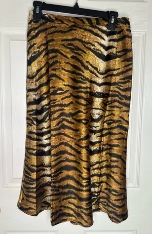 Haute Monde Tiger stripe midi skirt thumbnail 1