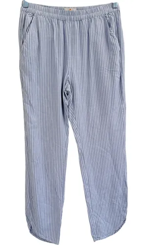 Marine Layer Allison Pant Blue/White Striped Size Small‎ Tencel Elastic thumbnail 1