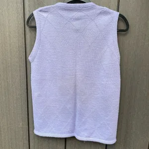 Vintage Sweetree‎ Acrylic Sleeveless Cardigan Sweater thumbnail 5