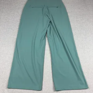 Athleta Venice Pants Womens XL Teal Green High Rise Wide Leg Stretch Pull On thumbnail 2