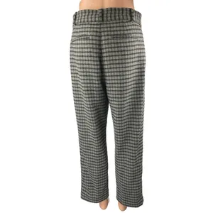 Aritzia Wilfred Womens Gray Wool Plaid Check Straight Crop Trousers Pants Size 6 thumbnail 3