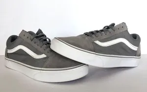 Vans Old Skool Authentic Gray White Suede Canvas Women Shoes 10 thumbnail 2